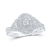  14k White Gold Oval Diamond Solitaire Halo Bridal Wedding Engagement Ring 1 Cttw