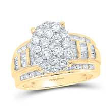  10k Yellow Gold Round Diamond Oval Bridal Wedding Engagement Ring 2 Cttw