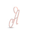 10k Rose Gold Womens Round Diamond A Initial Letter Pendant 1/2 Cttw