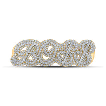  10k Yellow Gold Mens Round Diamond Boss Four Finger Ring 17-1/2 Cttw