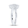 10k White Gold Womens Round Diamond Circle Ring 1/10 Cttw