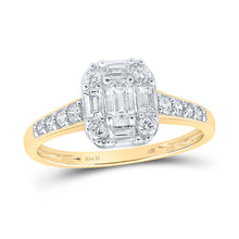  14k Yellow Gold Emerald Diamond Halo Bridal Wedding Engagement Ring 3/4 Cttw