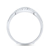 14k White Gold Womens Round Diamond Wrap Enhancer Wedding Band 1/4 Cttw