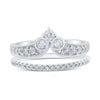 14k White Gold Womens Round Diamond Wrap Enhancer Wedding Band 1/2 Cttw
