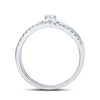 14k White Gold Womens Round Diamond Wrap Enhancer Wedding Band 1/2 Cttw