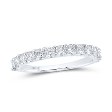  14k White Gold Womens Round Diamond Band Ring 7/8 Cttw
