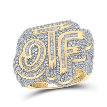  10k Yellow Gold Mens Baguette Diamond OTF Fashion Ring 5 Cttw