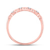 10k Rose Gold Womens Round Diamond Heart Ring 1/20 Cttw
