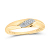 10k Yellow Gold His Hers Round Diamond Halo Matching Wedding Set 1/3 Cttw