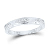 10k White Gold His Hers Round Diamond Square Matching Wedding Set 1/3 Cttw