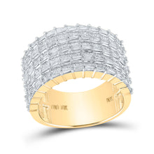  10k Yellow Gold Mens Baguette Diamond Band Ring 2-1/2 Cttw