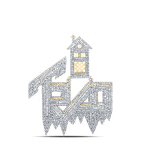  14k Yellow Gold Mens Baguette Diamond TRAP House Charm Pendant 3 Cttw