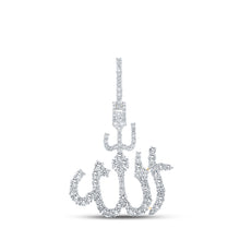  14k Yellow Gold Mens Round Diamond Allah Islam Charm Pendant 2 Cttw