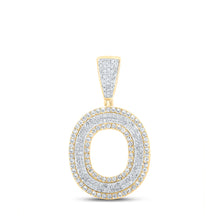  14k Two-tone Gold Mens Round Diamond X Initial Letter Charm Pendant 7/8 Cttw