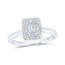  14k White Gold Emerald Diamond Halo Bridal Wedding Engagement Ring 1/2 Cttw