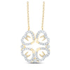 10k Yellow Gold Womens Round Diamond Convertible Heart Necklace 3/8 Cttw