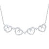 10k White Gold Womens Round Diamond 18-inch Convertible Heart Necklace 3/8 Cttw