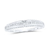 10k White Gold His Hers Round Diamond Halo Matching Wedding Set 1 Cttw