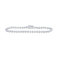  14k Yellow Gold Womens Round Diamond Tennis Bracelet 2-1/2 Cttw