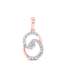  10k Rose Gold Womens Round Diamond Fashion Pendant 1/4 Cttw