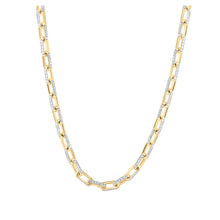  10k Yellow Gold Mens Round Diamond 22-inch Anchor Link Chain Necklace 12-1/2 Cttw