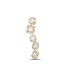  10k Yellow Gold Womens Multi-shape Diamond Journey Pendant 3/4 Cttw