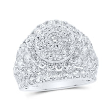  10k White Gold Round Diamond Cluster Bridal Wedding Engagement Ring 4 Cttw