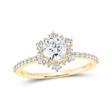  14k Yellow Gold Round Diamond Solitaire Bridal Wedding Engagement Ring 1 Cttw