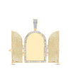 10k Yellow Gold Mens Round Diamond Tomb Doors Memory Charm Pendant 7 Cttw