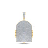10k Yellow Gold Mens Round Diamond Tomb Doors Memory Charm Pendant 7 Cttw