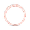 10k Rose Gold Womens Round Diamond Braid Band Ring 1/3 Cttw