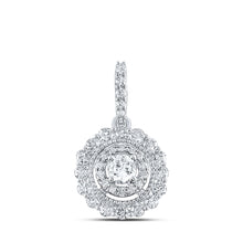  10k White Gold Womens Round Diamond Fashion Pendant 3/4 Cttw