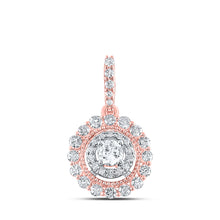  10k Rose Gold Womens Round Diamond Fashion Pendant 3/4 Cttw