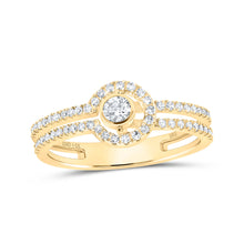  14k Yellow Gold Womens Round Diamond Fashion Ring 1/3 Cttw