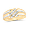 10k Yellow Gold His Hers Round Diamond Solitaire Matching Wedding Set 1/3 Cttw