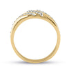 10k Yellow Gold Mens Round Diamond Band Ring 1/4 Cttw