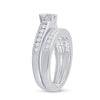 14k White Gold Princess Diamond Bridal Wedding Ring Band Set 1 Cttw