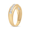 14k Yellow Gold Mens Round Diamond Wedding Band Ring 1/2 Cttw