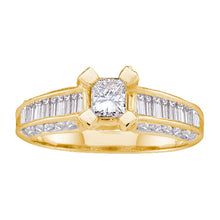  14k Yellow Gold Princess Diamond Solitaire Bridal Wedding Engagement Ring 1 Cttw