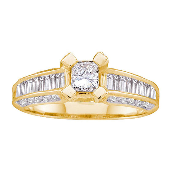 14k Yellow Gold Princess Diamond Solitaire Bridal Wedding Engagement Ring 1 Cttw