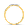 14k Yellow Gold Marquise Diamond Bridal Wedding Ring Band Set 1/2 Cttw