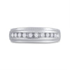 14k White Gold Mens Round Diamond Wedding Band Ring 1/4 Cttw