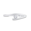 10k White Gold Womens Round Diamond Solitaire Promise Ring 1/10 Cttw