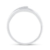 10k White Gold Womens Round Diamond Solitaire Promise Ring 1/10 Cttw