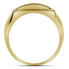 10k Yellow Gold Mens Round Diamond Band Ring 1/2 Cttw