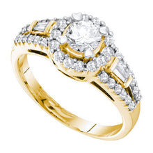  14k Yellow Gold Round Diamond Solitaire Bridal Wedding Engagement Ring 1 Cttw