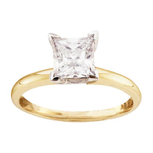 14k Yellow Gold Womens Princess Diamond Solitaire Bridal Wedding Engagement Ring 3/8 Cttw