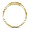 10k Yellow Gold Mens Round Prong-set Diamond Square Cluster Ring 1/4 Cttw