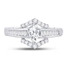 14k White Gold Marquise Diamond Solitaire Bridal Wedding Engagement Ring 3/4 Cttw