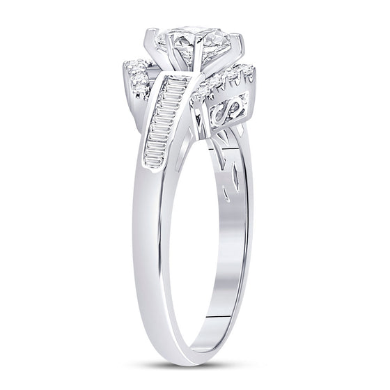 14k White Gold Marquise Diamond Solitaire Bridal Wedding Engagement Ring 3/4 Cttw